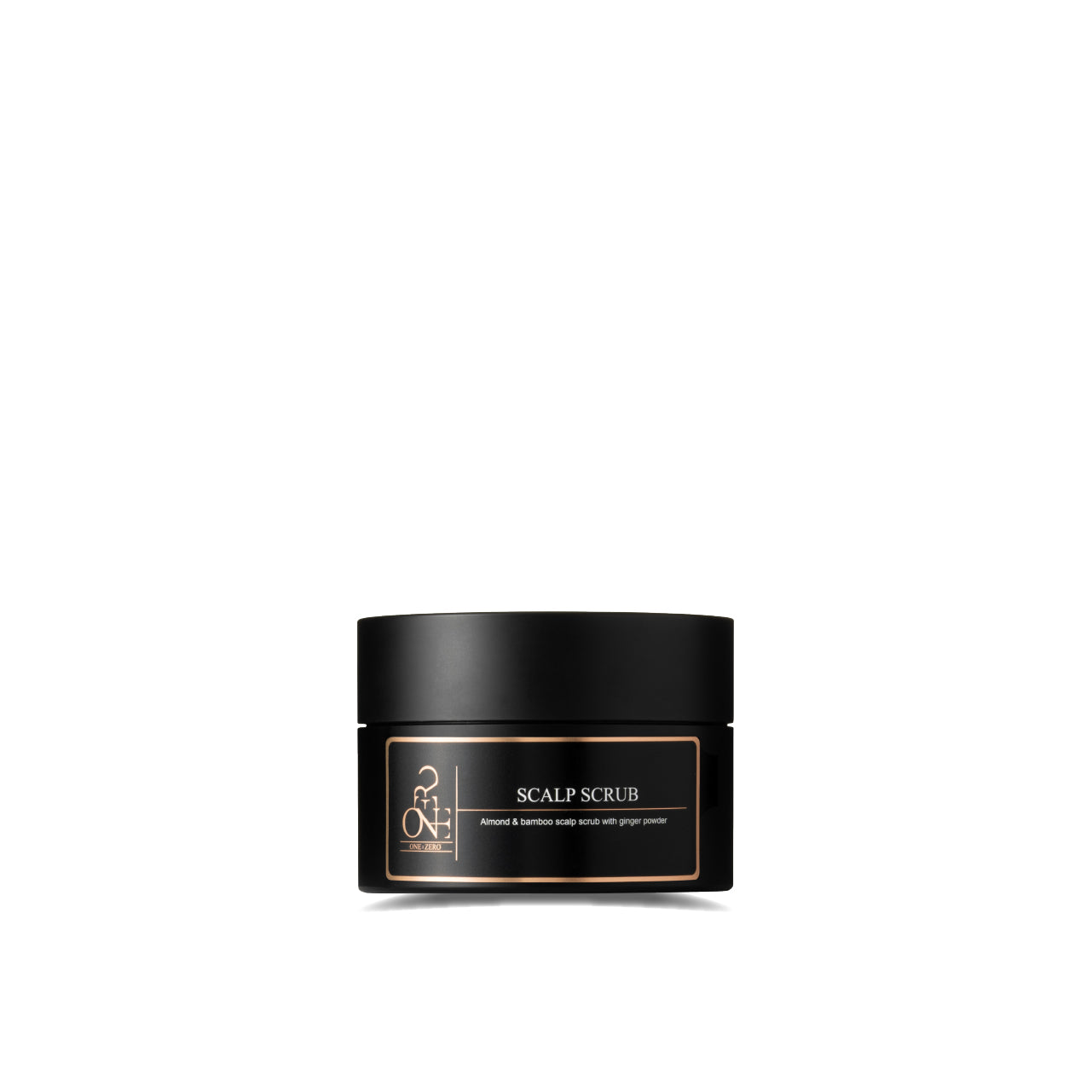 ONE:ZERO scalp scrub with almond, bamboo, and ginger particles