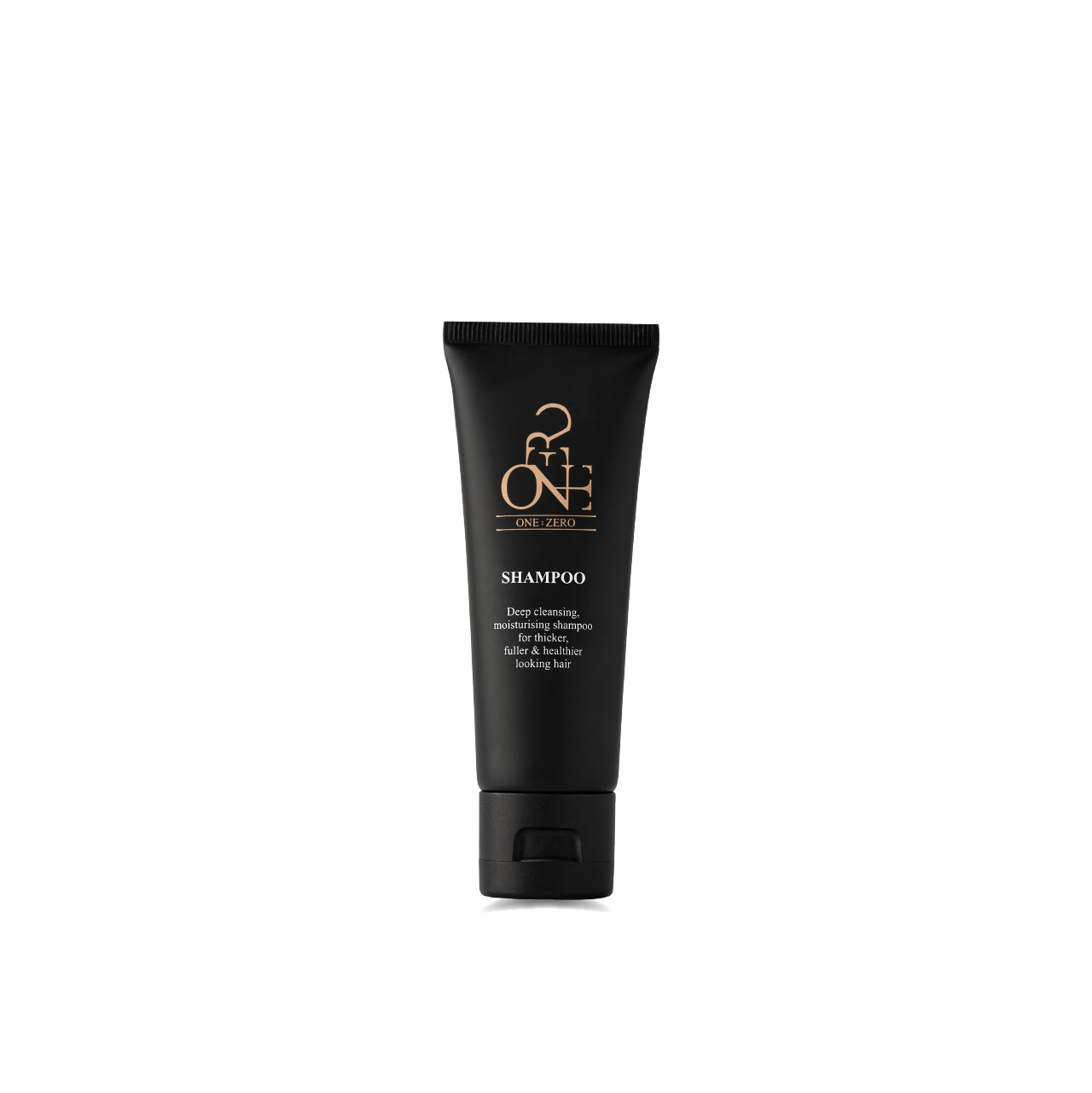 MINI hair shampoo in a travel-sized tube
