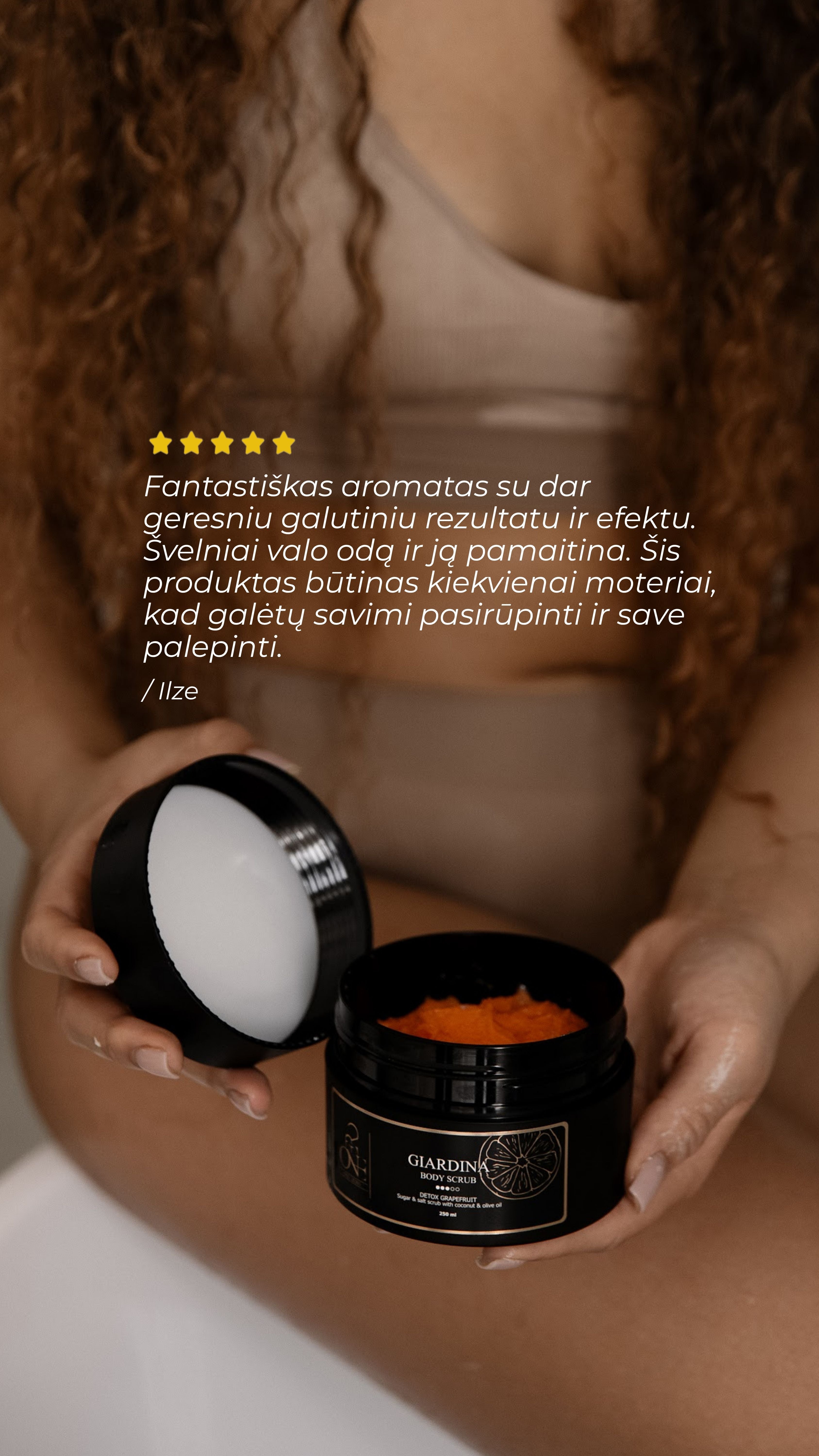 [lt] Klientės atsiliepimas apie Giardina kūno šveitiklį