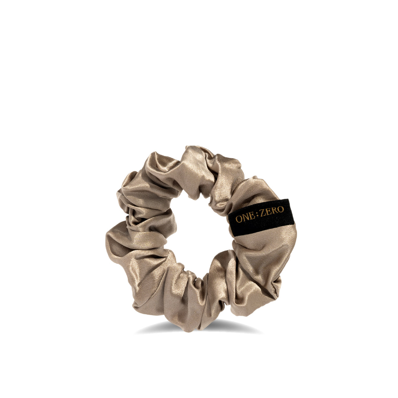 Golden silk hair scrunchie, size L